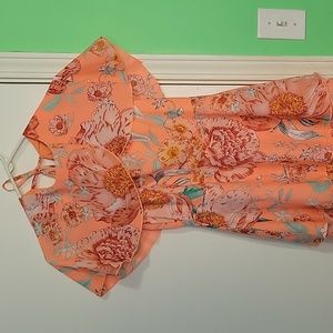 Asos caped floral dress NWT